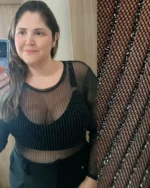 Body Tule Manga Longa Fios Lurex - Imagem 6