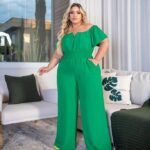 Macacão Lia Ombro a Ombro Verde