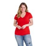 Blusa Básica Vermelha Tam. 44, 46 e 48