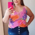 Shorts Jeans Botões Dourados