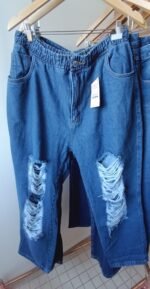 Calça Jeans Mom Jogger Destroyed - Imagem 6