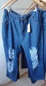Calça Jeans Mom Jogger Destroyed - Imagem 5