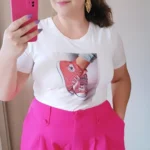 Blusa Básica Estampa Tênis