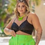 Cropped Entrelaçado Paetê